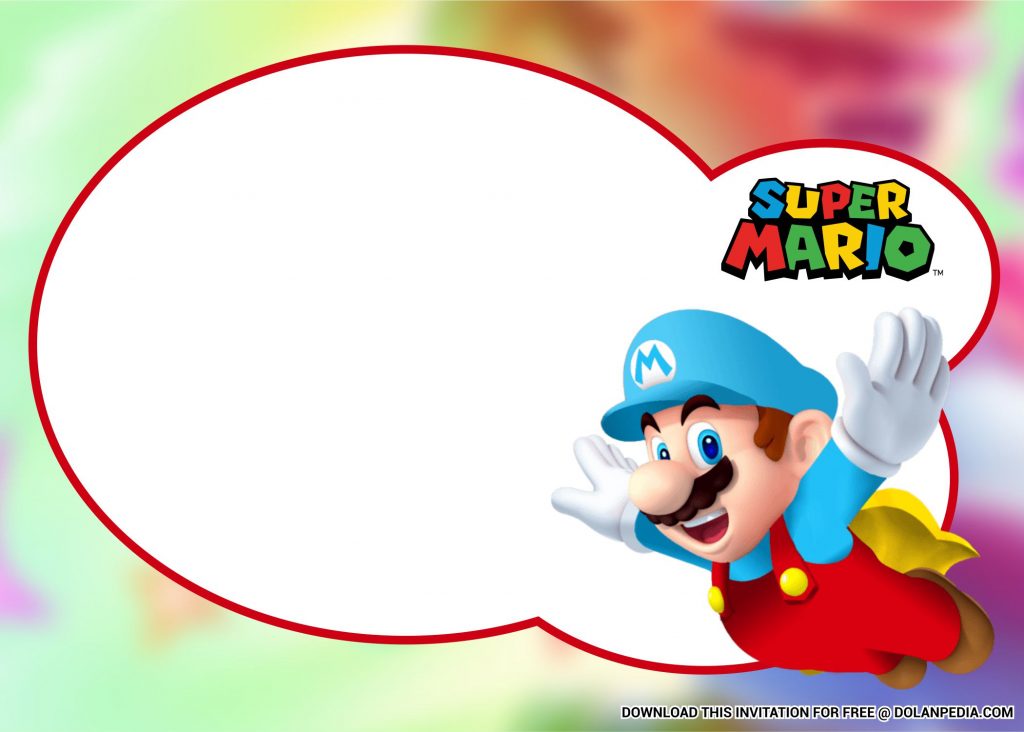 Free Printable Super Mario Templates With Flying Mario