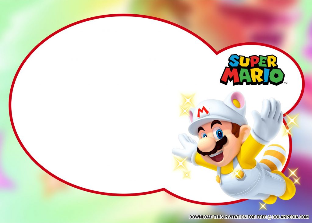 Free Printable Super Mario Templates With White Tanooki