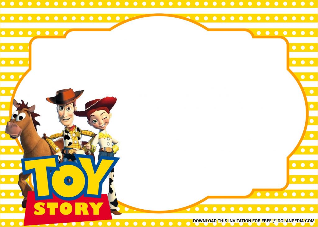 Free Printable Toy Story Invitation Templates With Yellow Background