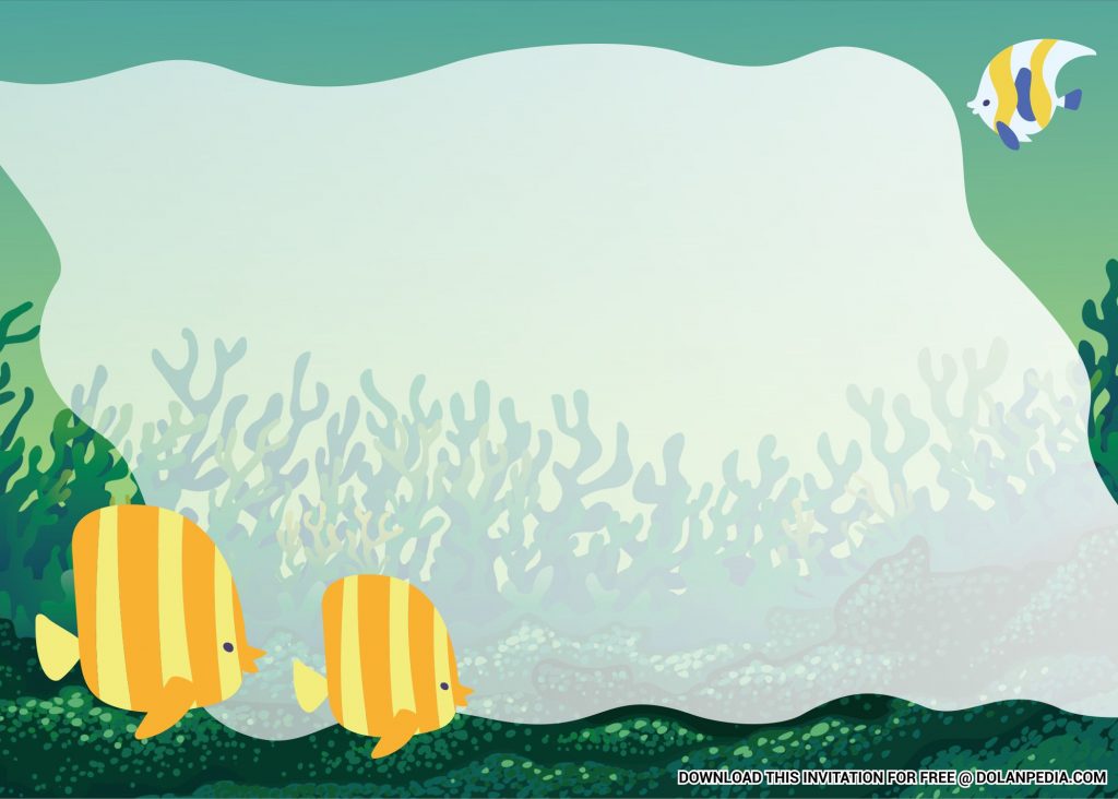 Free Printable Under The Sea Invitation Templates Cute Bannerfish