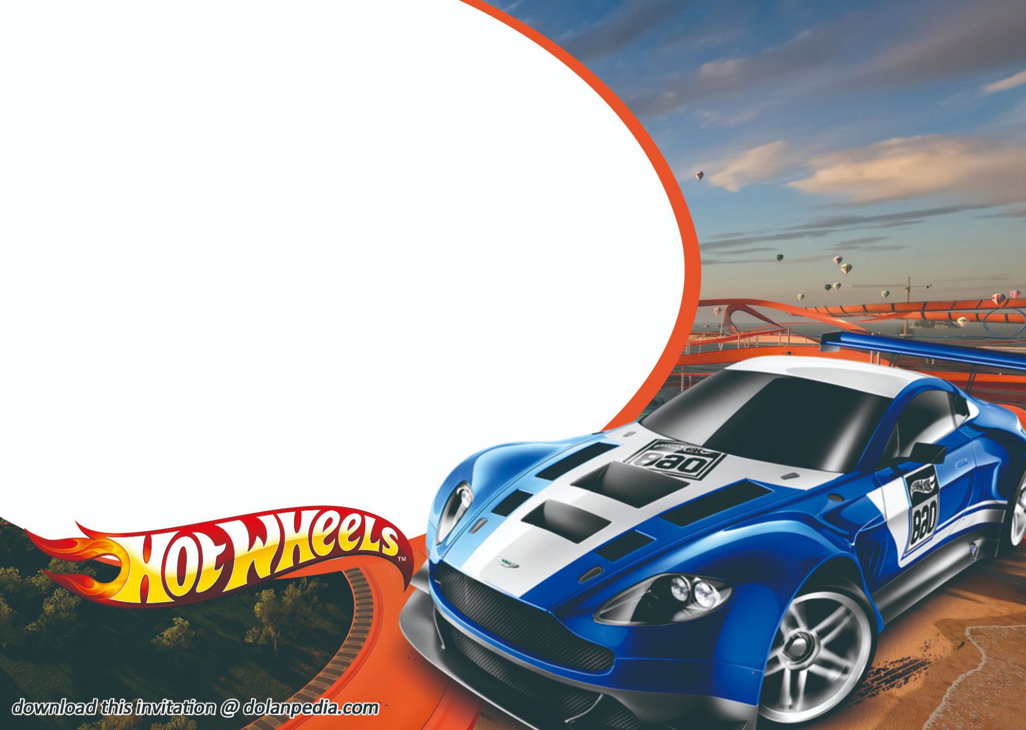 Free Printable Hot Wheels Invitation Template Dolanpedia