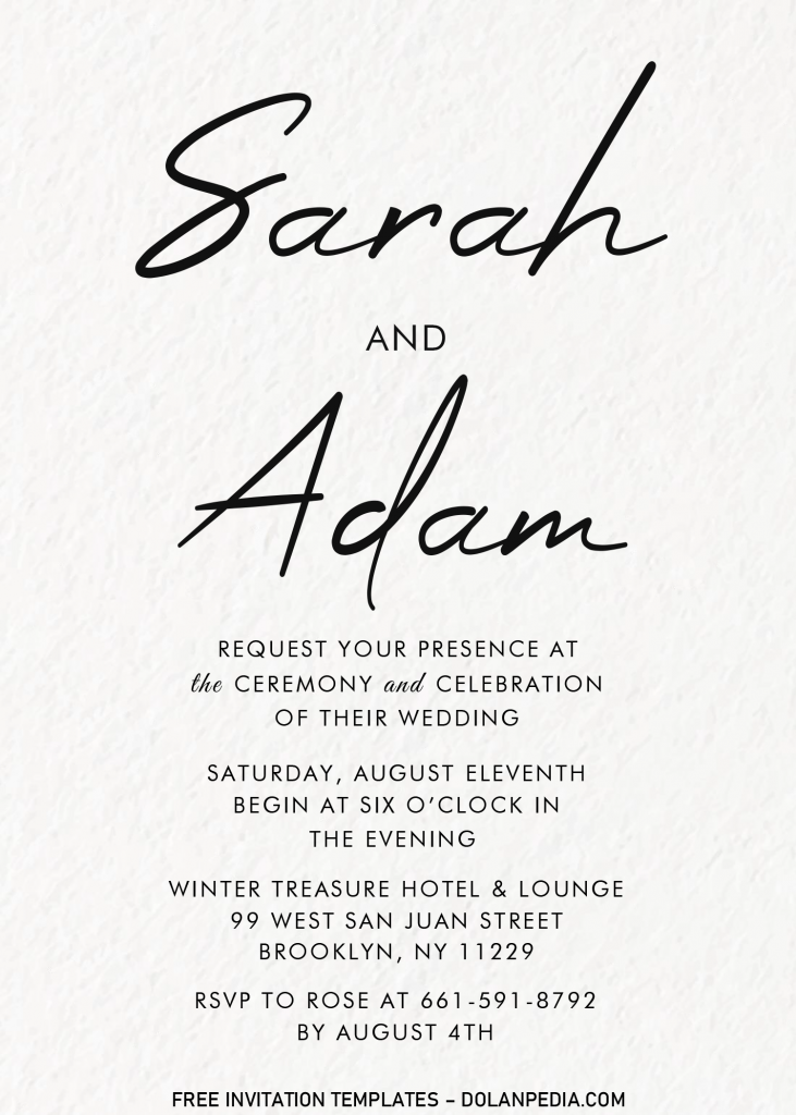 Modern Wedding Invitation Templates - Editable .Docx and has 