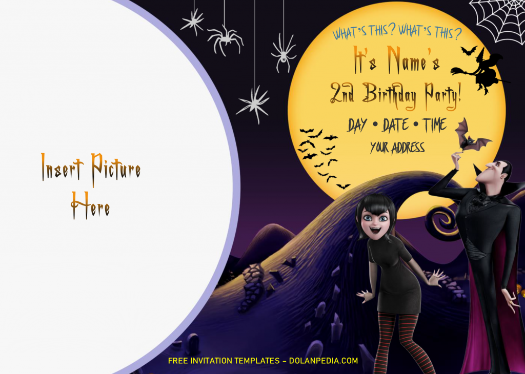 Halloween Birthday Invitation Templates - Editable .Docx and has mavis from hotel transylvania