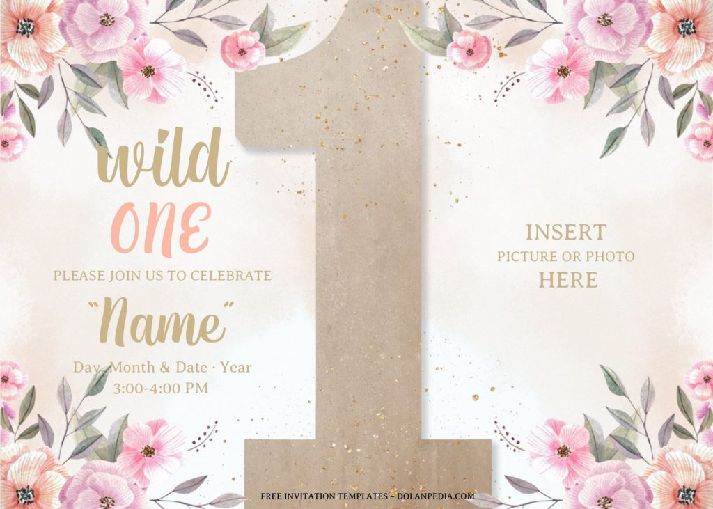 Free Wild One Baby Shower Invitation Templates For Word and has landscape orientation