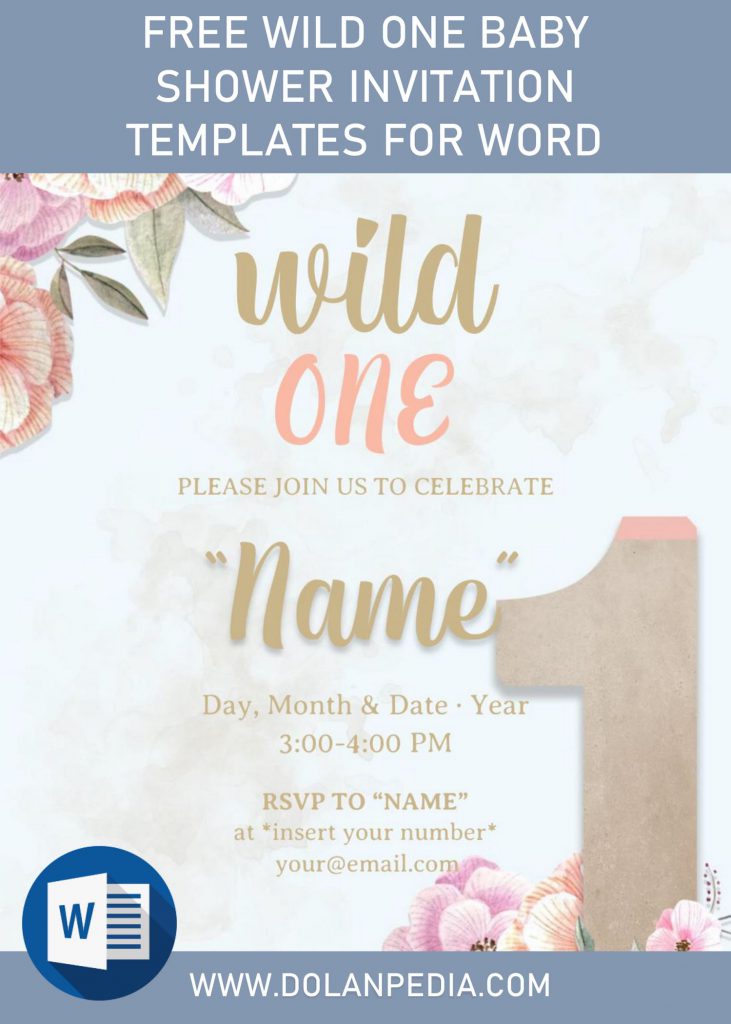 Free Wild One Baby Shower Invitation Templates For Word