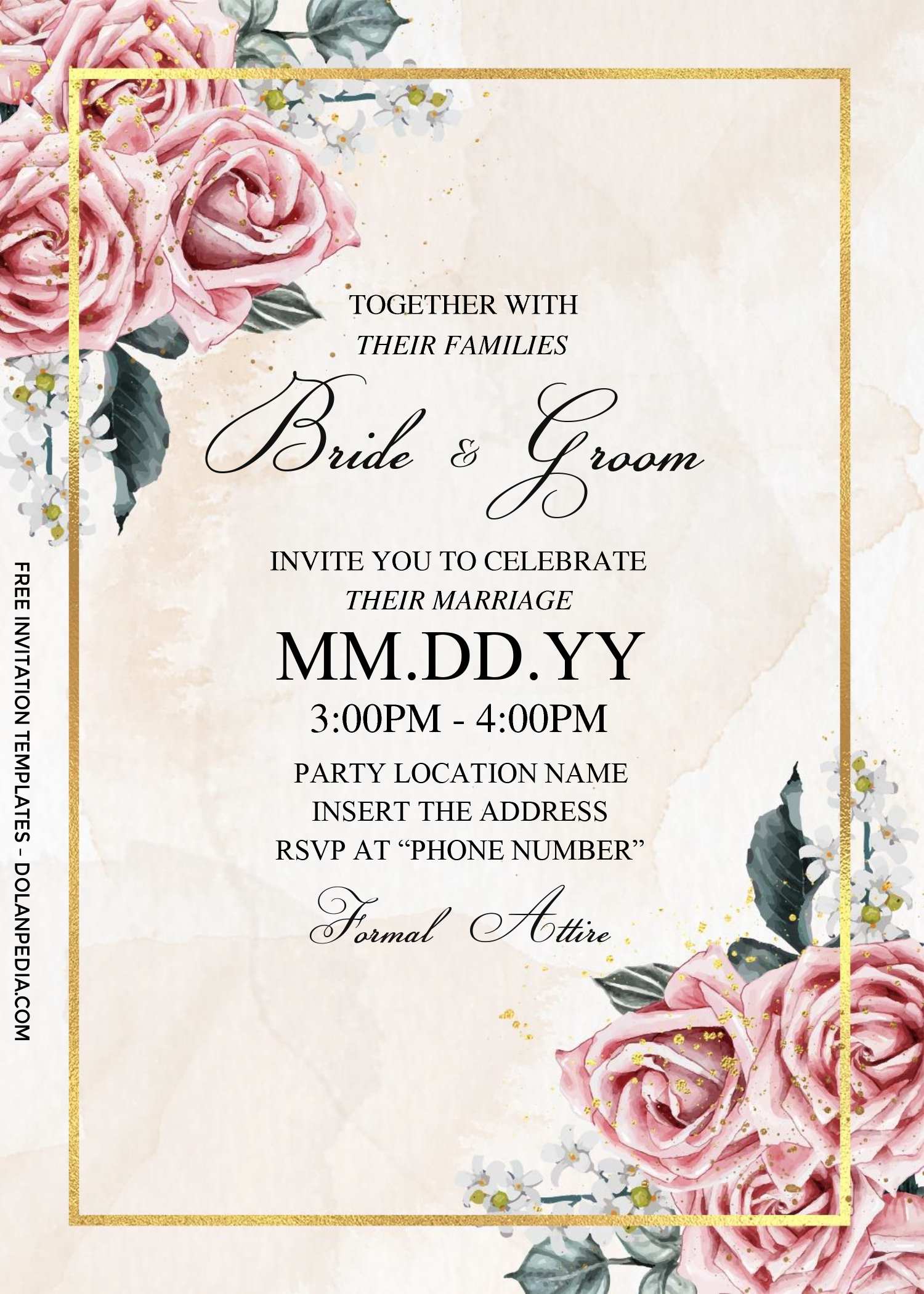 Corjl Template WI184 Instant Access Sensuelle Mauve Wedding Details Card Dusty Rose Wedding Enclosure Card Details Card Template
