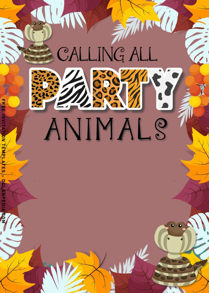 10+ Party Animals Birthday Invitation Templates For Your Birthday Party and has calling all party animals text