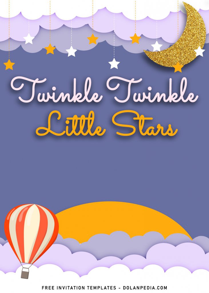 10+ Twinkle Little Stars Birthday Invitation Templates and has gold glitter text
