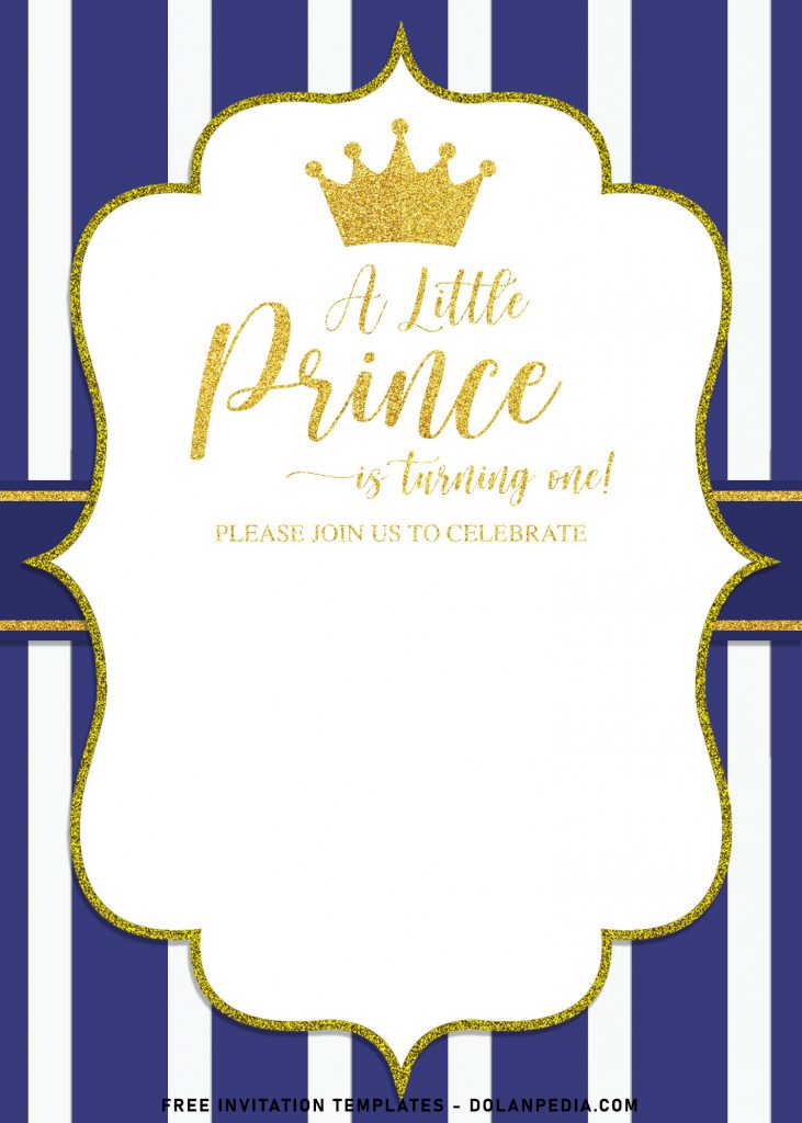 10+ Cool Gold Glitter Prince Charming Birthday Invitation Templates and has 