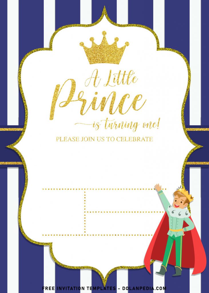 10+ Cool Gold Glitter Prince Charming Birthday Invitation Templates and has gold glitter bracket frame
