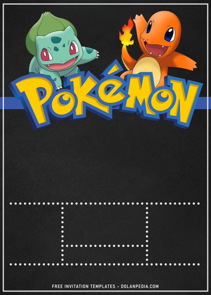11+ Pokemon Birthday Invitation Templates For Your Kid's Birthday Bash and has chalkboard background