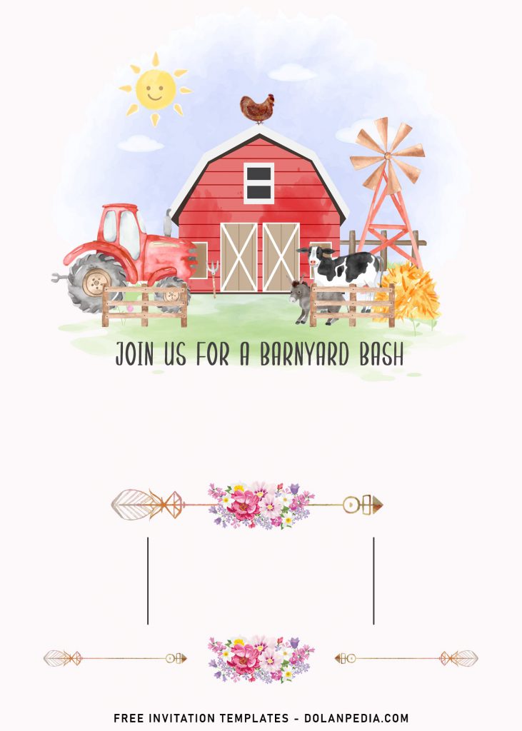 11+ Farm Birthday Invitation Templates For Your Kid's Birthday Party and has tractor