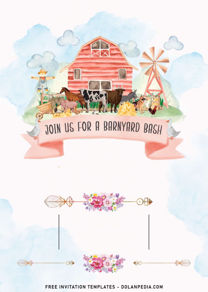 11+ Farm Birthday Invitation Templates For Your Kid's Birthday Party and has wooden barnyard house