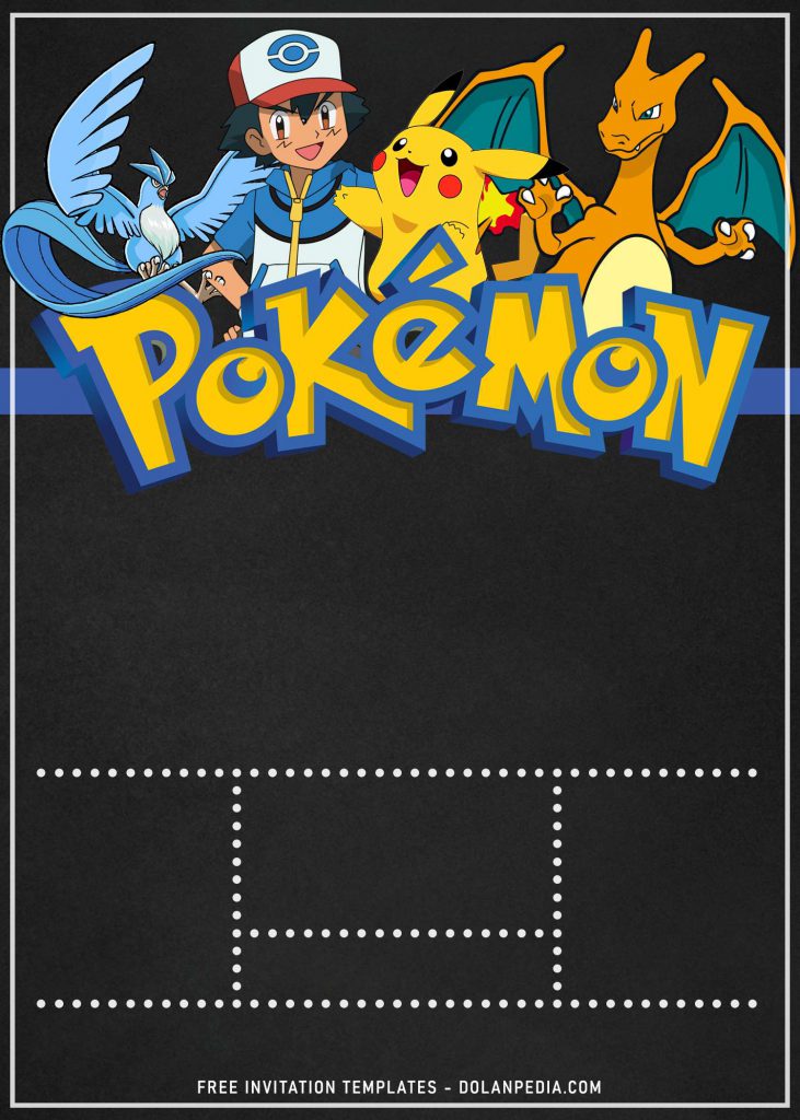 11+ Pokemon Birthday Invitation Templates For Your Kid's Birthday Bash and has pikachu and ash