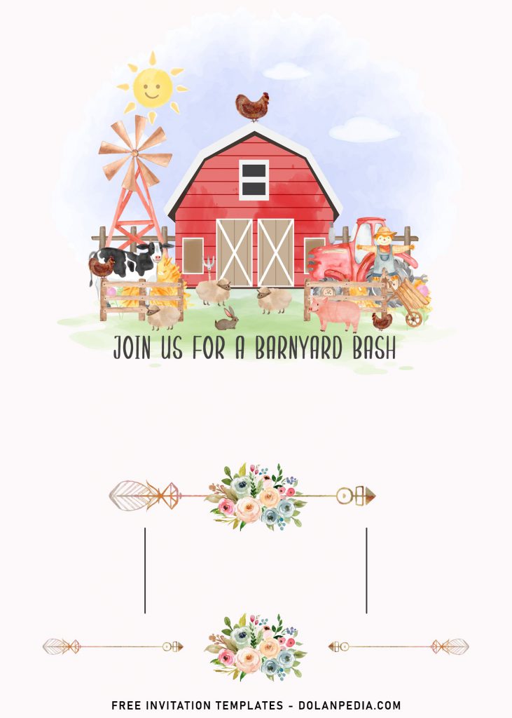 11+ Farm Birthday Invitation Templates For Your Kid's Birthday Party and has portrait design
