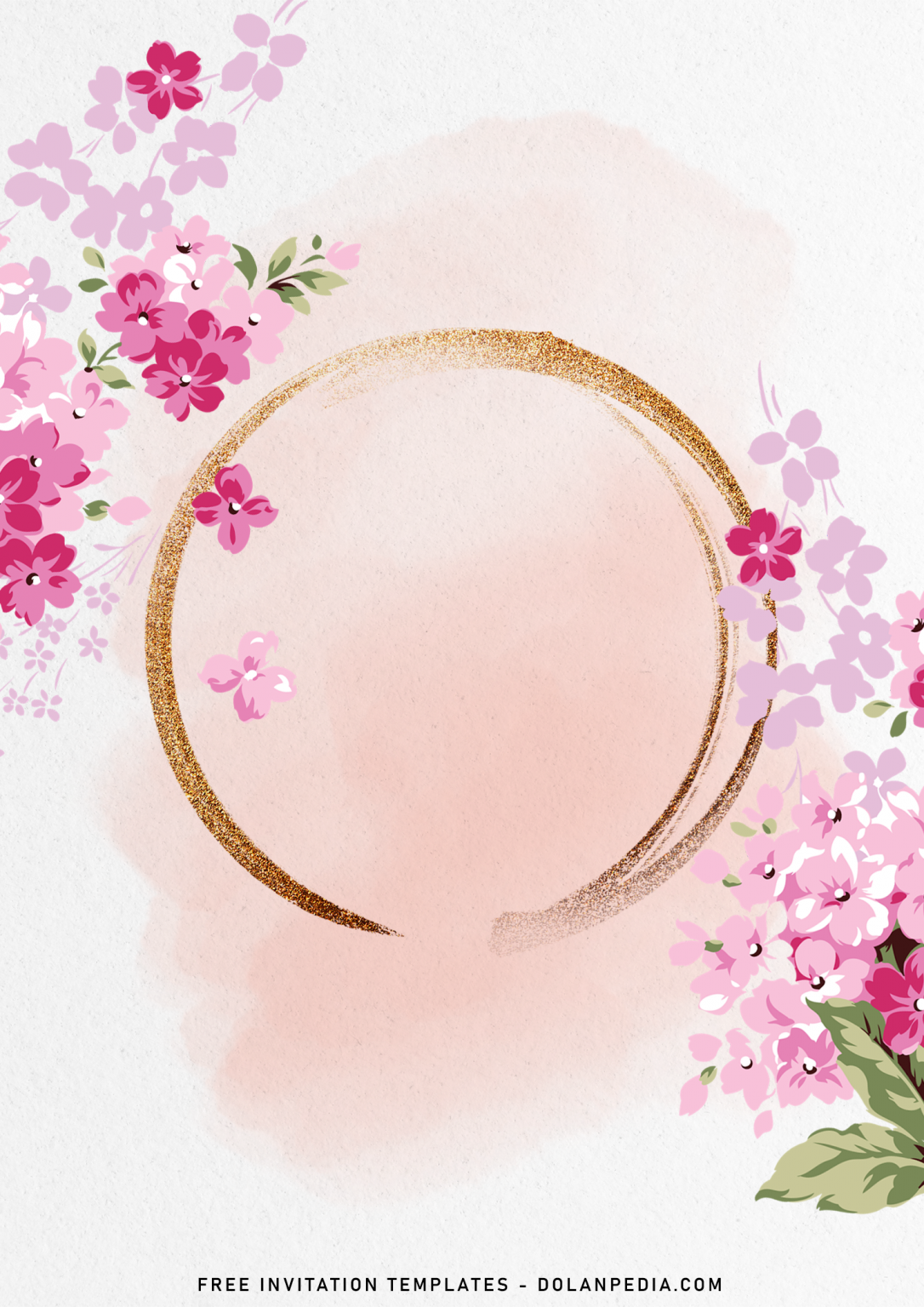 8+ Stunning Blush Pink And Gold Wedding Invitation Templates | Dolanpedia