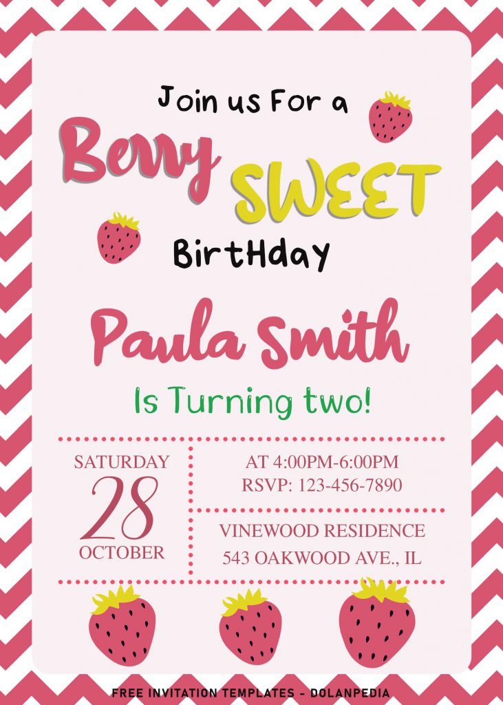 8+ Berry Sweet Birthday Invitation Templates