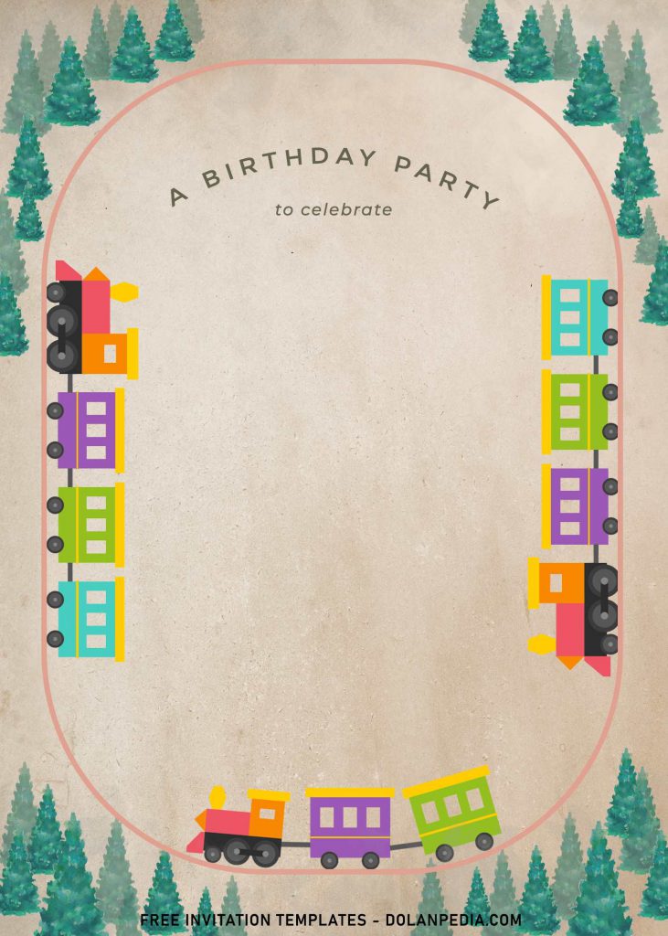 8+ Vintage Train Themed Birthday Invitation Templates and has 
