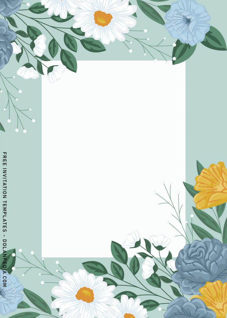 8+ Pastel Spring Floral Themed Birthday Invitation Templates and has portrait design