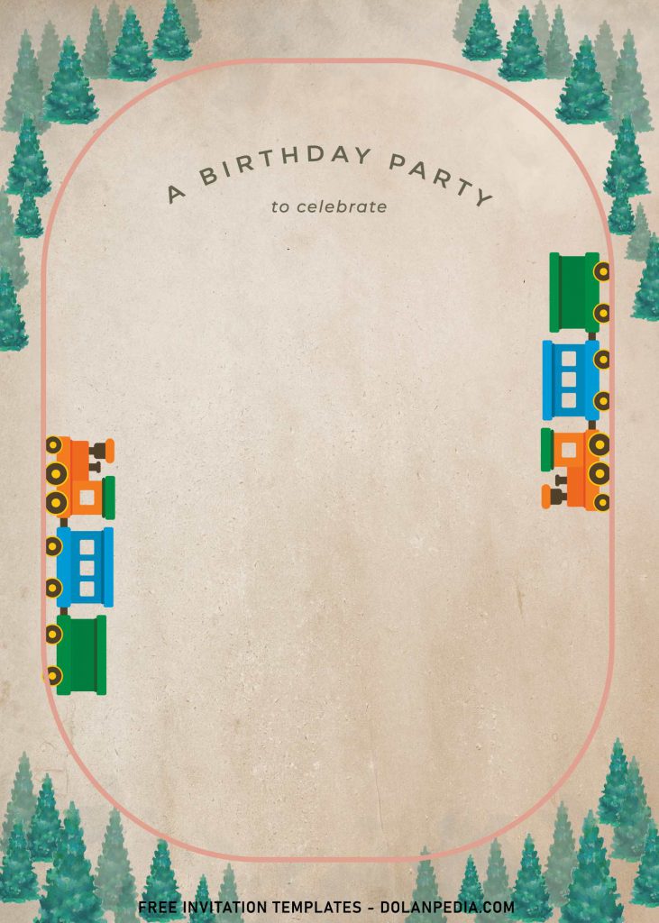 8+ Vintage Train Themed Birthday Invitation Templates and has cute train