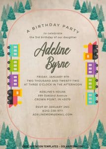 8+ Vintage Train Themed Birthday Invitation Templates | Dolanpedia