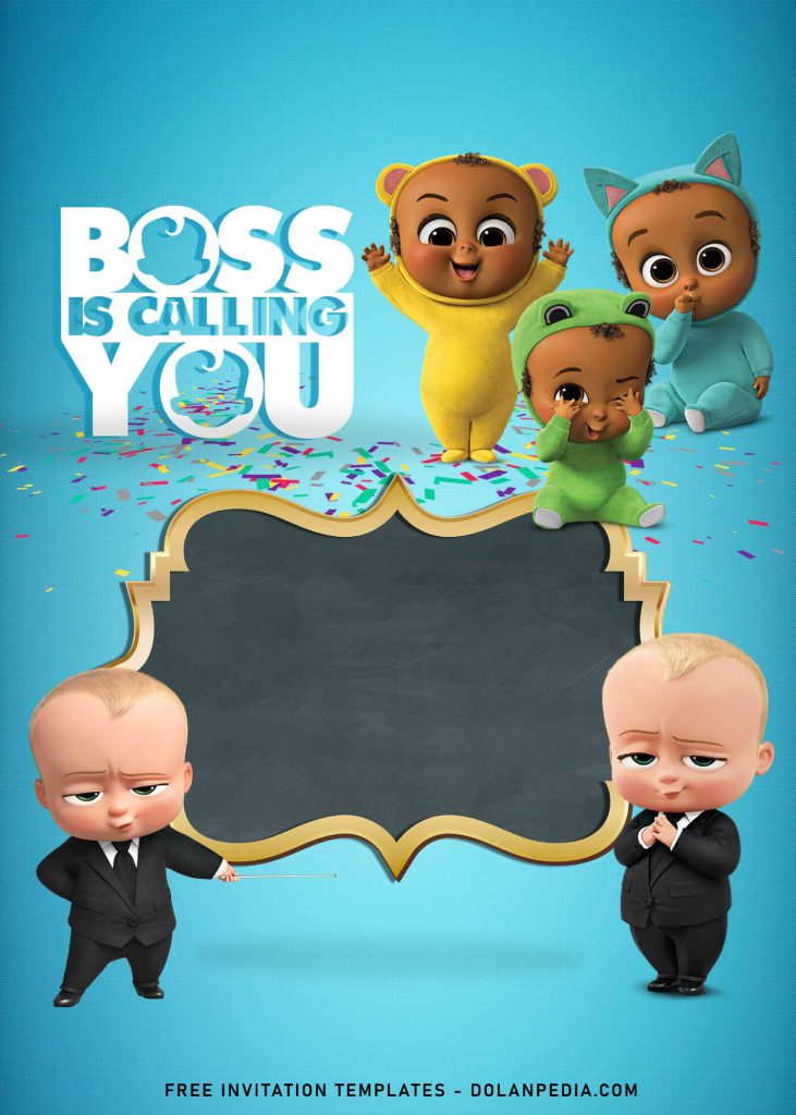 10+ Personalized Boss Baby Invitation Templates For Your Baby Shower Party and has cute Boss baby in suit