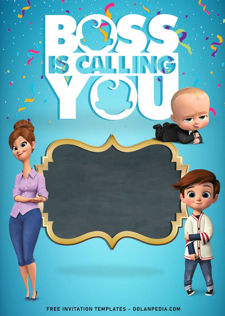 10+ Personalized Boss Baby Invitation Templates For Your Baby Shower Party and has Boss baby Mom and brother
