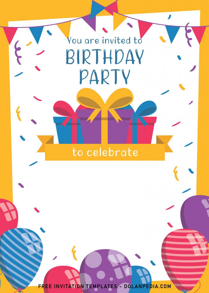 7+ Cute And Fun Birthday Invitation Templates and has birthday gift boxes
