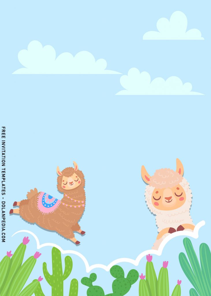 8+ Cute Llama Birthday Invitation Templates For Your Kid's Birthday Party and has Beautiful Llamas