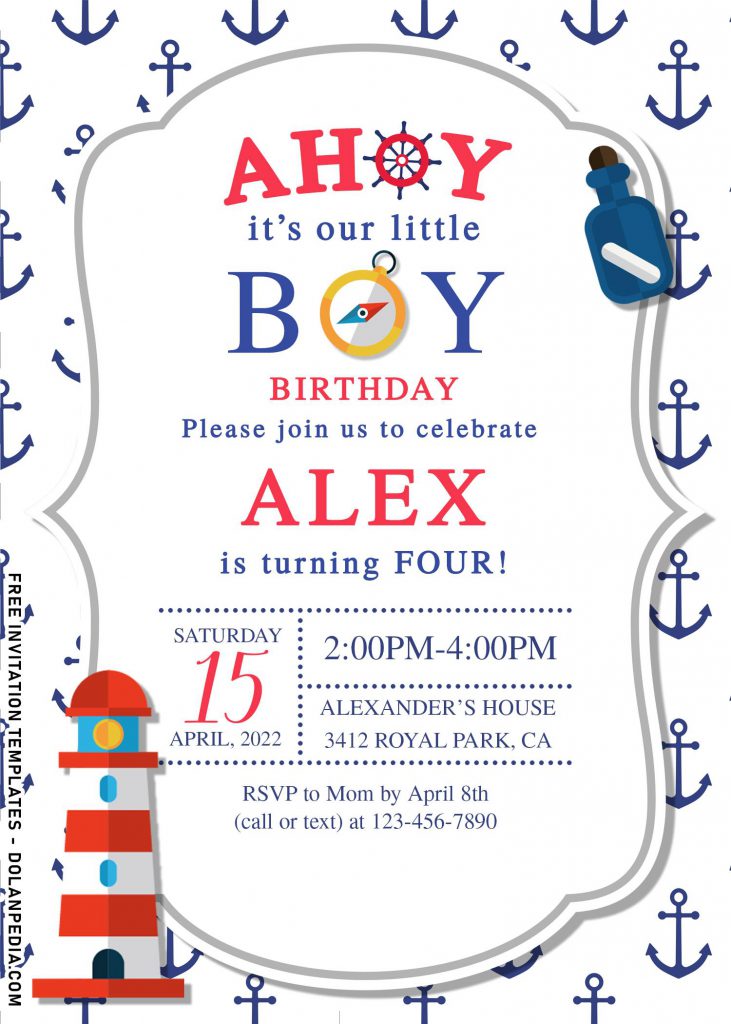 11+Nautical Birthday Party Invitation Templates