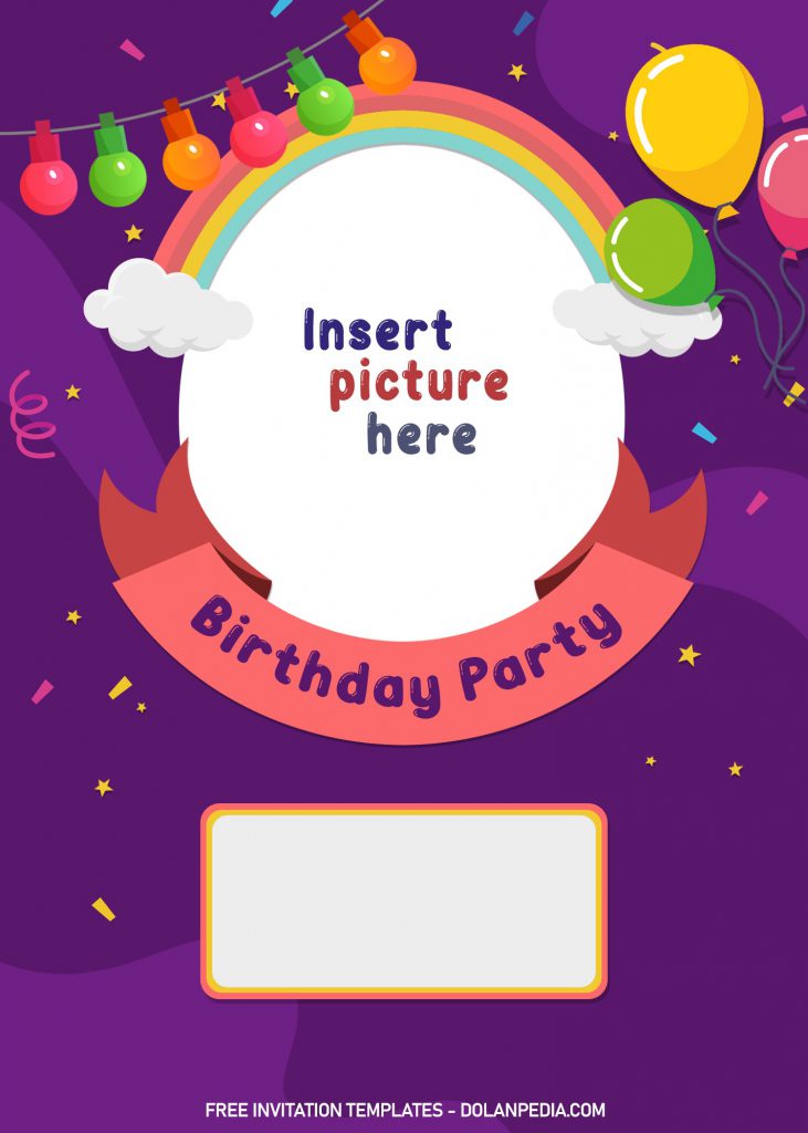 10+ Children Birthday Invitation Templates For Fun Kids Birthday Party and has Photo Frame