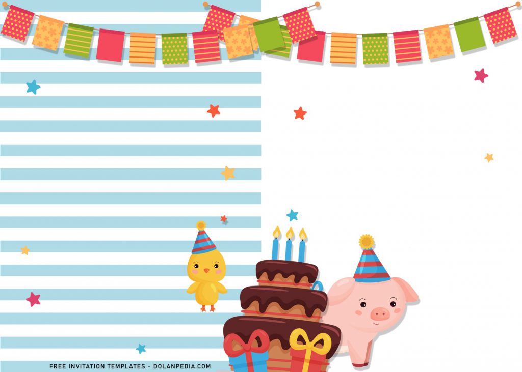 11+ Cute Birthday Baby Animals Birthday Invitation Templates For Your Kid’s Birthday Party and has Cute Pink Baby Pig