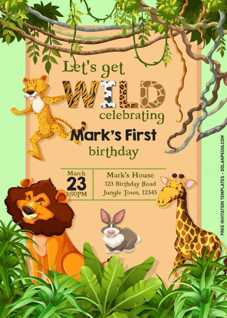 9+ Awesome Jungle Themed Birthday Invitation Templates