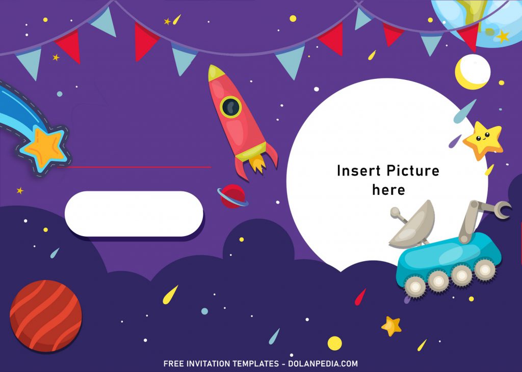 11+ Creative Space Galaxy Birthday Invitation Templates and has Spaceship or rocket