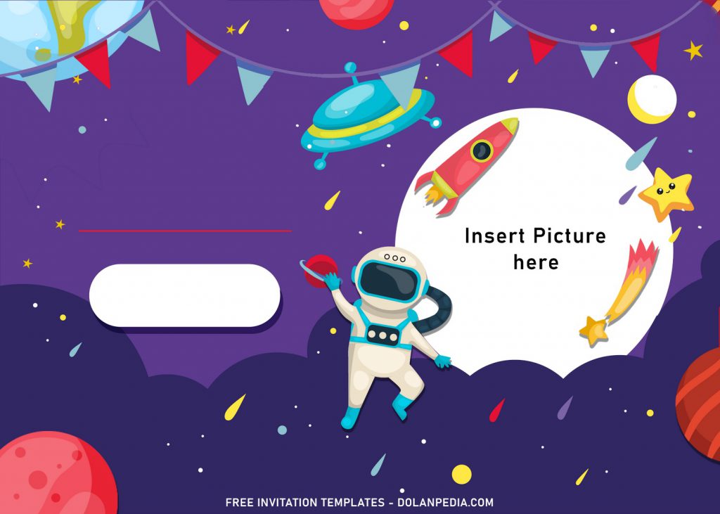 11+ Creative Space Galaxy Birthday Invitation Templates and has Cute Astronaut
