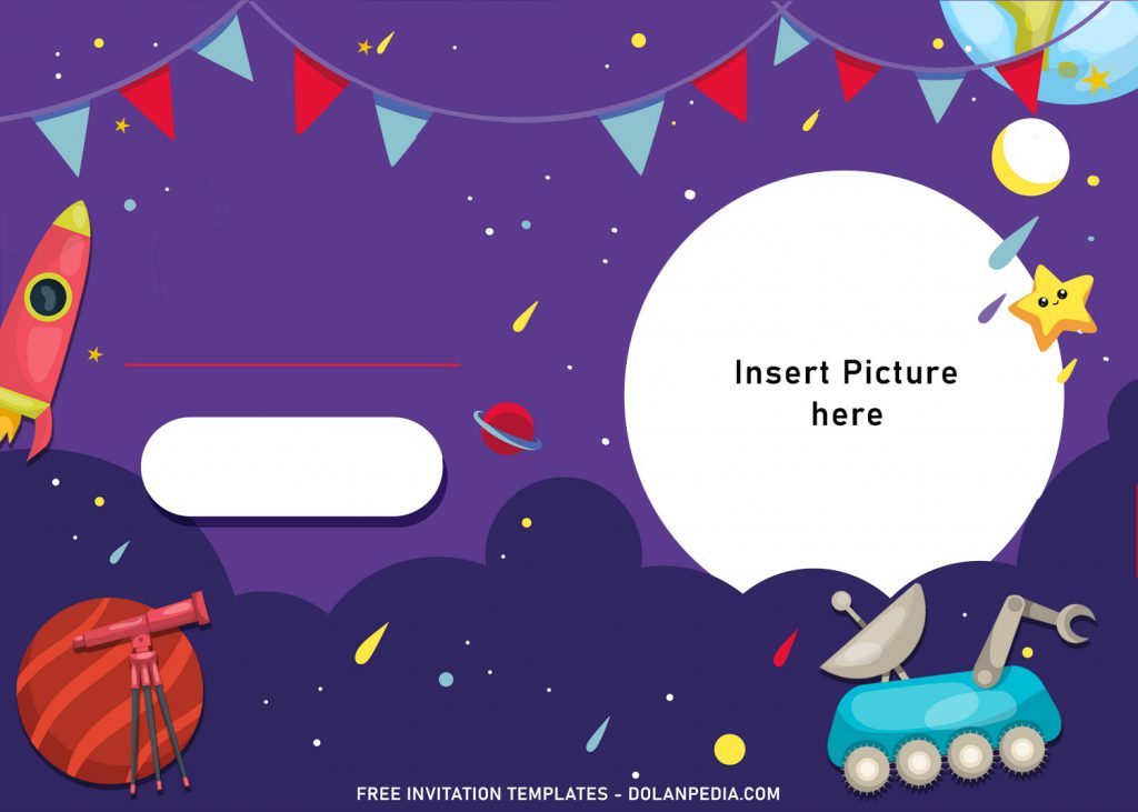 11+ Creative Space Galaxy Birthday Invitation Templates and has Picture or Photo Frame