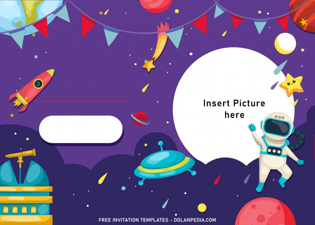 11+ Creative Space Galaxy Birthday Invitation Templates and has Shooting stars