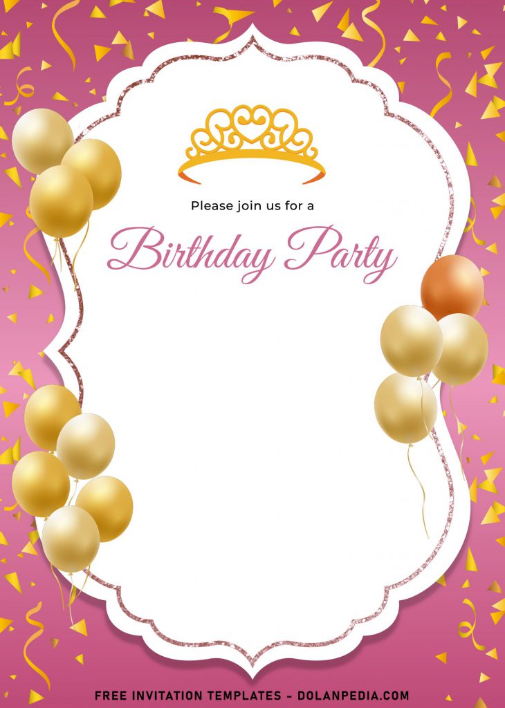 7+ Gold Confetti Birthday Invitation Templates and has Bracket Text Box