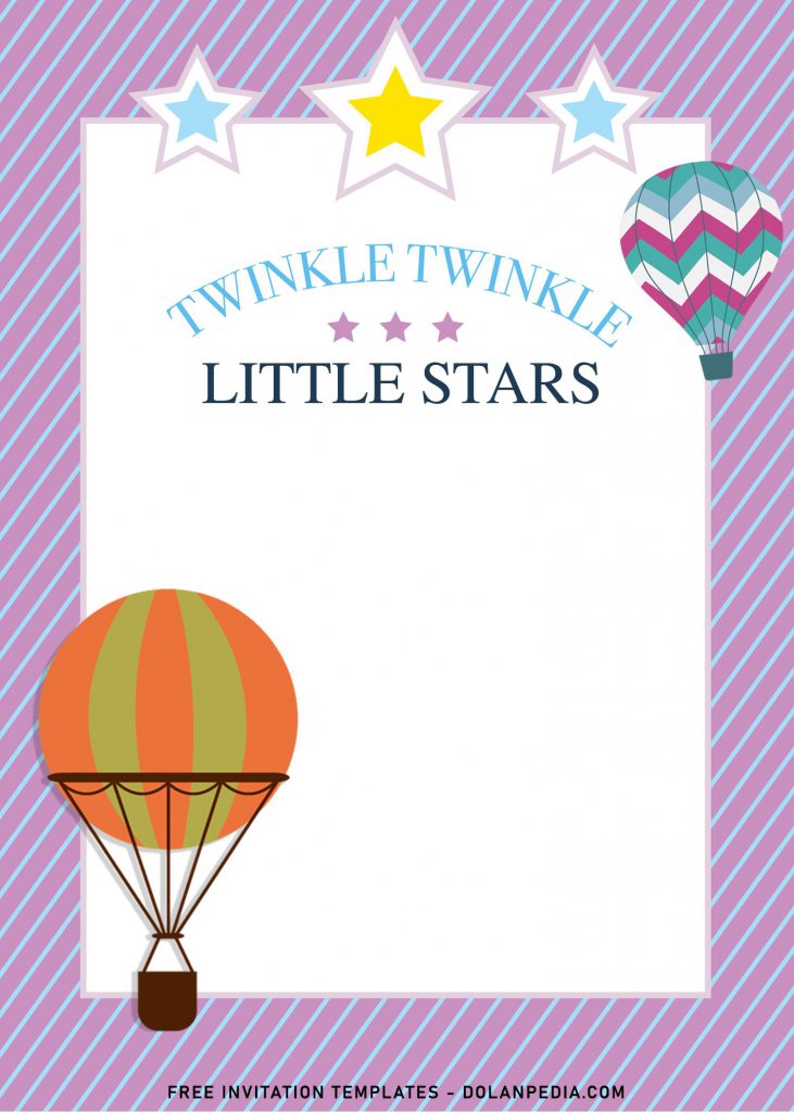 7+ Twinkle Twinkle Little Star Birthday Invitation Templates and has Pink stripe background