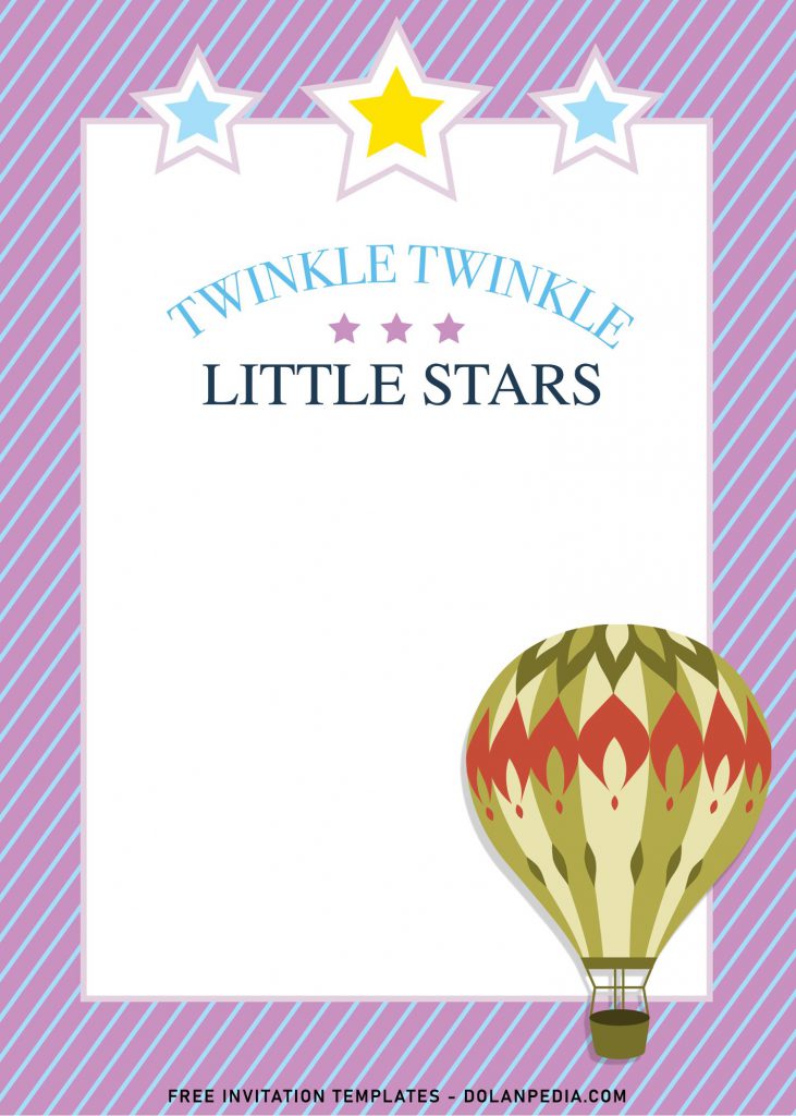 7+ Twinkle Twinkle Little Star Birthday Invitation Templates and has cute and beautiful hot air balloon