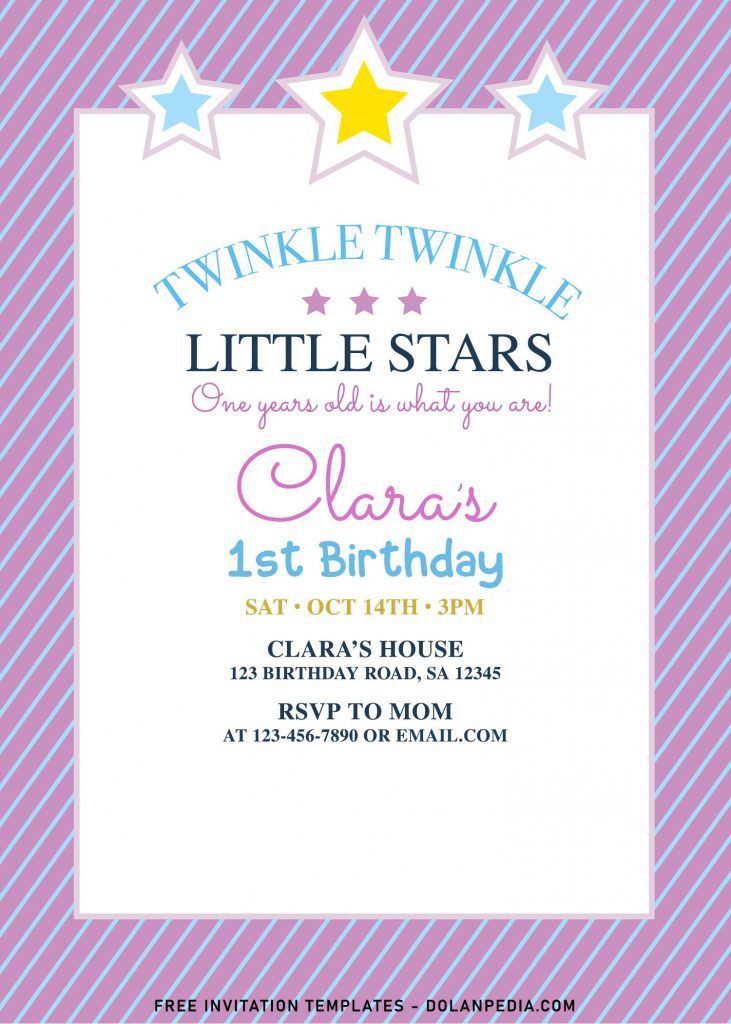 7+ Twinkle Twinkle Little Star Birthday Invitation Templates