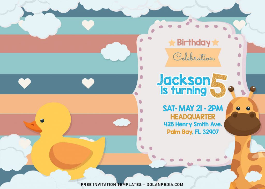 8+ Adorable Baby Animals Themed Birthday Invitation Templates For All Ages