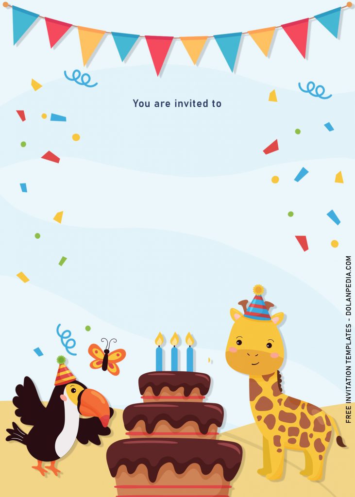8+ Cute Woodland Animals Birthday Invitation Templates and has Adorable Baby Giraffe