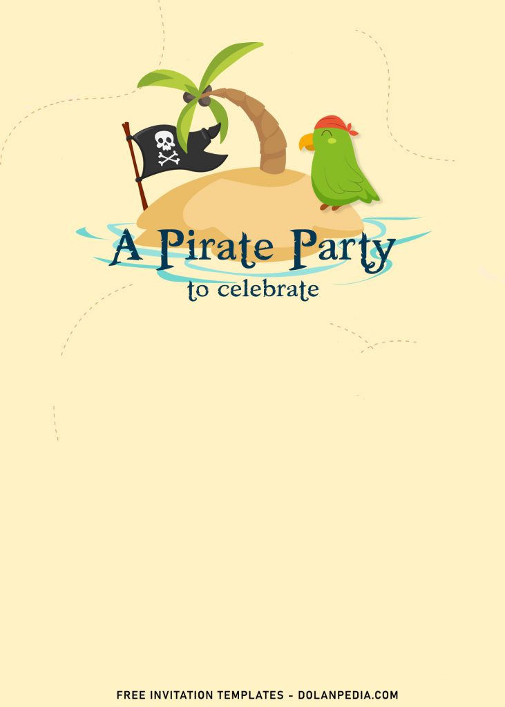 8+ Fun Pirate Birthday Invitation Templates and has Cute Island