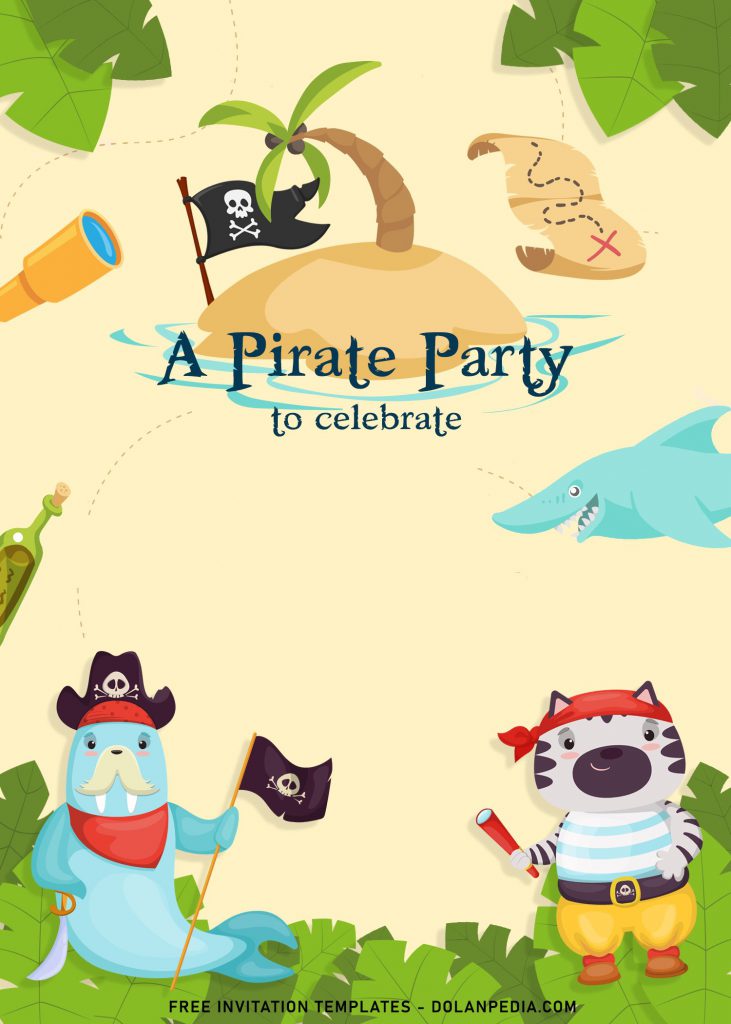 8+ Fun Pirate Birthday Invitation Templates and has Pirate Spyglass