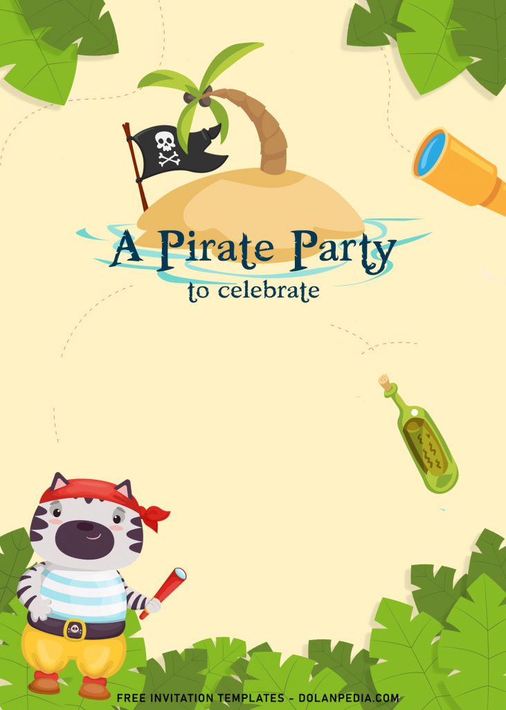 8+ Fun Pirate Birthday Invitation Templates and has Pirate Flag