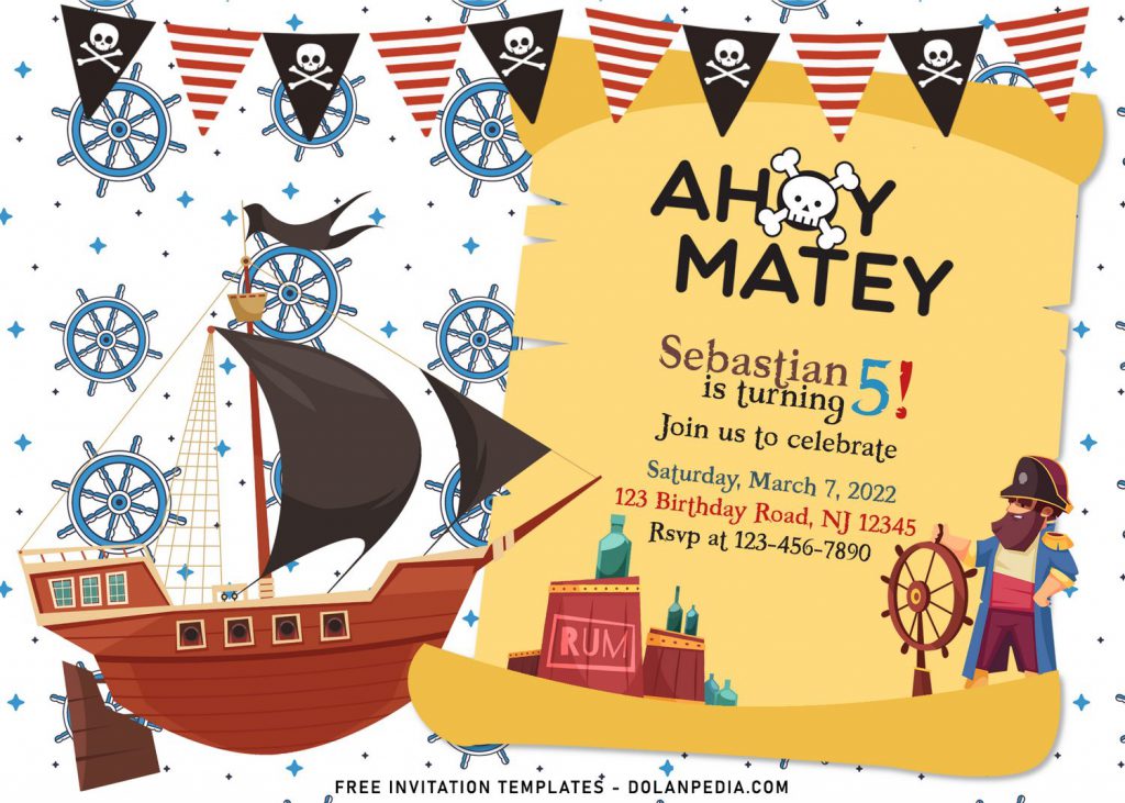 11+ Personalized Pirate Themed Birthday Invitation Templates For Your Kid’s Birthday Party