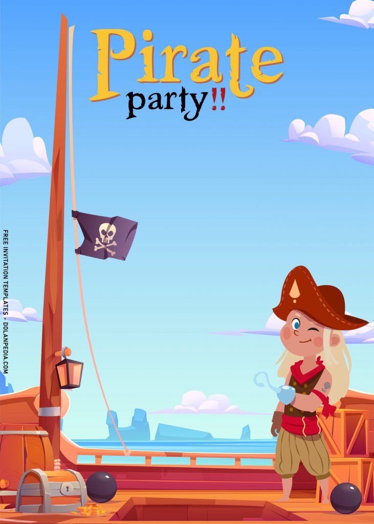 7+ Pirate Adventure Birthday Invitation Templates For Your Little Pirate's Birthday Party and has Cute Baby Girl Pirate