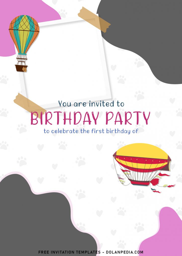 8+ Colorful Hand Drawn Birthday Invitation Templates For Your Kid’s Birthday and has Hand Drawn Shapes