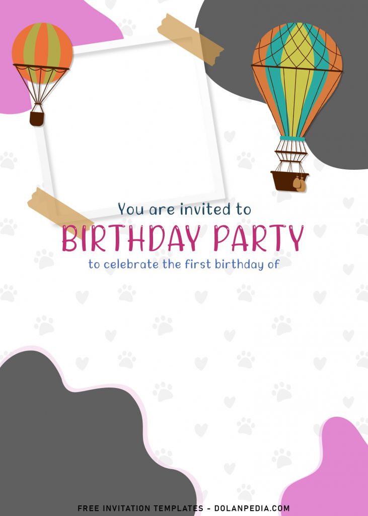 8+ Colorful Hand Drawn Birthday Invitation Templates For Your Kid’s Birthday and has portrait orientation design